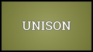 UNISON Meaning [upl. by Ayr]