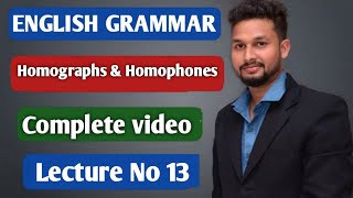 English Grammar  Homographs amp Homophones amp Rhyme Scheme  Lecture 13  JR Tutorials [upl. by Eninej695]