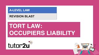 ALevel Law Revision Blast  Tort  Occupiers Liability  17 June 2021 [upl. by Mena588]