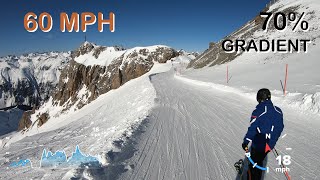 Skiing Ischgls fastest Piste Black 14A [upl. by Nbi751]