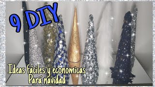 9 IDEAS ASOMBROSAS PARA HACER PINOS NAVIDEÑOSIdeas to decorate at Christmas [upl. by Morris]