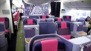 Cabin Tour  Thai Airways Internationals new Boeing 777300ER [upl. by Aicrag]