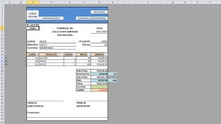 Como hacer una factura automática con macros en Excel Parte 1 [upl. by Enilreug]