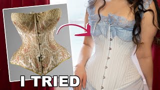 I Made a Victorian Corset from an 1876 Pattern  Inspired by the Mets Maison Leoty 1890s Corset [upl. by Whale770]