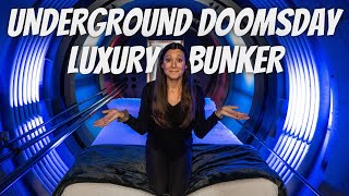 SLEEPING IN A LUXURY DOOMSDAY BUNKER full tour [upl. by Hackett]