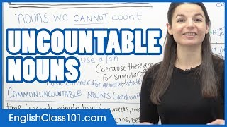 Uncountable Nouns  Learn English Grammar [upl. by Meridith]