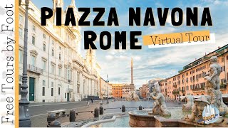 Piazza Navona Rome Walking Tour [upl. by Ettesil]