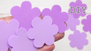 Look how to make a Simple Flowers from foamiran Decorations [upl. by Acessej]