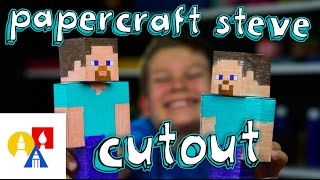 How To Make Steve Papercraft Cutout [upl. by Ahtrim]