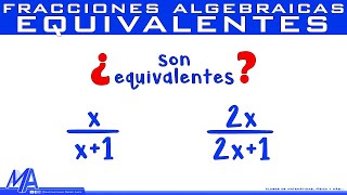 Fracciones algebraicas Equivalentes [upl. by Esinahs610]