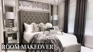 EXTREME Bedroom Makeover  LUXE ON A BUDGET Room Transformation [upl. by Aihtela]