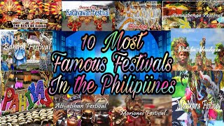 10 Most Famous Festivals In The Philippines [upl. by Suirtemid]