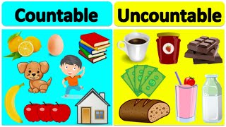 COUNTABLE vs UNCOUNTABLE NOUNS  Learn the difference with examples [upl. by Sorci148]