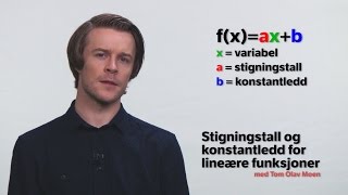 Stigningstall og konstantledd for lineære funksjoner [upl. by Magree708]