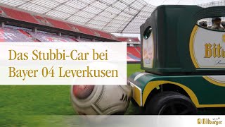 Das Bitburger StubbiCar bei Bayer 04 Leverkusen [upl. by Onifur]