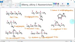 Alkeny alkiny 1 Nazewnictwo [upl. by Leirda]