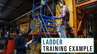 Ladder Training Example  Safety Hazards Oregon OSHA [upl. by Haldi]