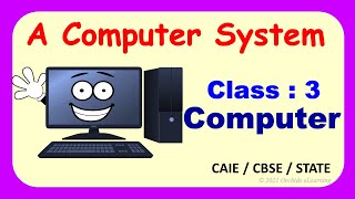 A Computer System Class  3  CAIE  CBSE  Computer Parts and Functions  Hardware and Software [upl. by Sacul656]