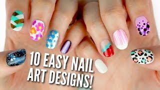 10 Easy Nail Art Designs for Beginners The Ultimate Guide [upl. by Nuahsad]