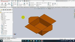 HOW TO DESIGN PACKAGING BOX  SOLIDWORKS 2020 [upl. by Wehttam399]