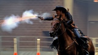 Cowboy Mounted Shooting  Iowa State Fair 2015 [upl. by Lose]