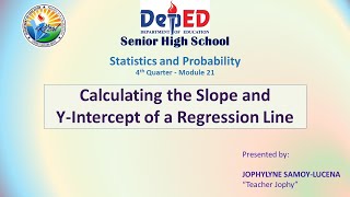 Calculating the Slope and Yintercept of a Regression Line [upl. by Nylyak]