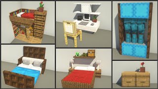 Minecraft 30 Bedroom Design Ideas [upl. by Dnalwor]