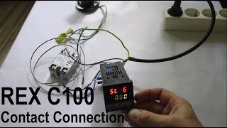 PID REX C100 temperature controller contact connection [upl. by Atiuqehc832]