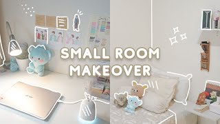 SMALL BEDROOM MAKEOVER 🌱 minimalist on a budget  room tour  Indonesia [upl. by Seraphim]