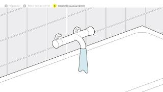 Comment remplacer un robinet de douche  bain [upl. by Dnomrej]