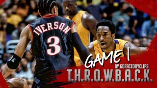 Throwback Allen Iverson 48 vs Kobe Bryant 15 Duel Highlights NBA Finals 2001 Game 1 Classic [upl. by Stig]