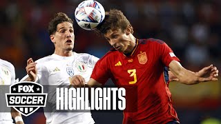 Spain vs Italy Highlights  UEFA Nations League Semifinals [upl. by Lindley2]