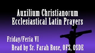 Auxilium ChristianorumFriday Ecclesiastical Latin Prayers [upl. by Londoner]