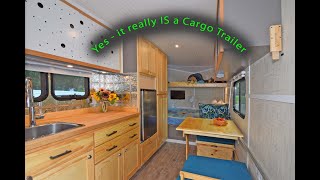 Cargo Trailer Camper Conversion  Finished [upl. by Ahsimot]