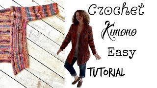 Easy Crochet KimonoCardigan [upl. by Rubma]