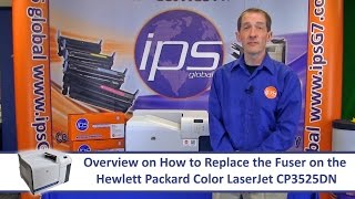 HP CP3525  How to Replace the Fuser [upl. by Trainer]