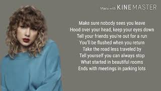 Taylor Swift  illict affairs lyrics [upl. by Amrak]