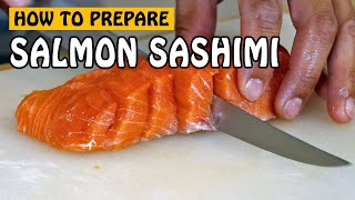 Fish Recipe Prepping Salmon Sashimi [upl. by Edlyn269]