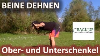 Beine dehnen  Oberschenkel und Unterschenkel dehnen [upl. by Dnamron]