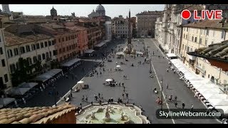 Live Webcam from Piazza Navona  Rome [upl. by Queena158]