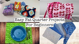 Easy Fat Quarter Projects for Beginners  The Sewing Room Channel [upl. by As]