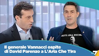 Il generale Vannacci ospite di David Parenzo a LAria Che Tira [upl. by Rriocard]