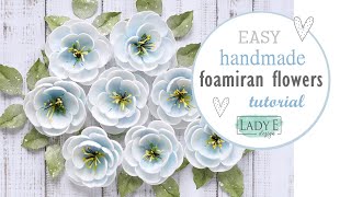 Easy Foamiran Flower Tutorial [upl. by Eillam]