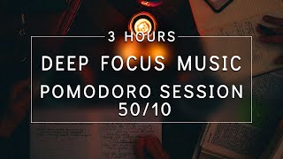 Pomodoro Technique 5010 With Study Music For Deep Focus And Concentration  3HOURS POMODORO SESSION [upl. by Cobbie]