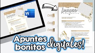 Apuntes bonitos en WORD Clases en línea ✄ Barbs Arenas Art [upl. by Ogu]