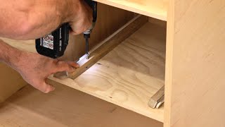 How To UnderMount Drawer Slides  Woodworking [upl. by Marquet]