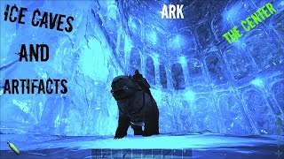 The Center Map Ice Caves  North and South Locations  ARK Survival Evolved [upl. by Gallard]