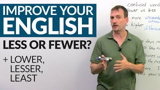 How amp when to use LESS FEWER LESSER and LEAST in English [upl. by Sone]