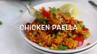 Easy Chicken Paella Recipe [upl. by Aremihc]