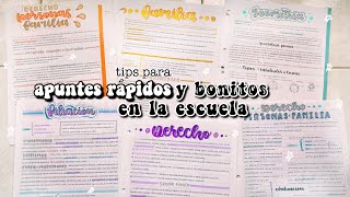 APUNTES RÁPIDOS Y BONITOS EN CLASE 🤠 [upl. by Etnuad]